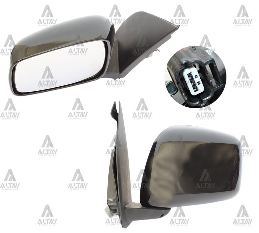 AYNA DIŞ DİKİZ PICKUP 06= NAVARA ELEKTRİKLİ SİYAH SOL