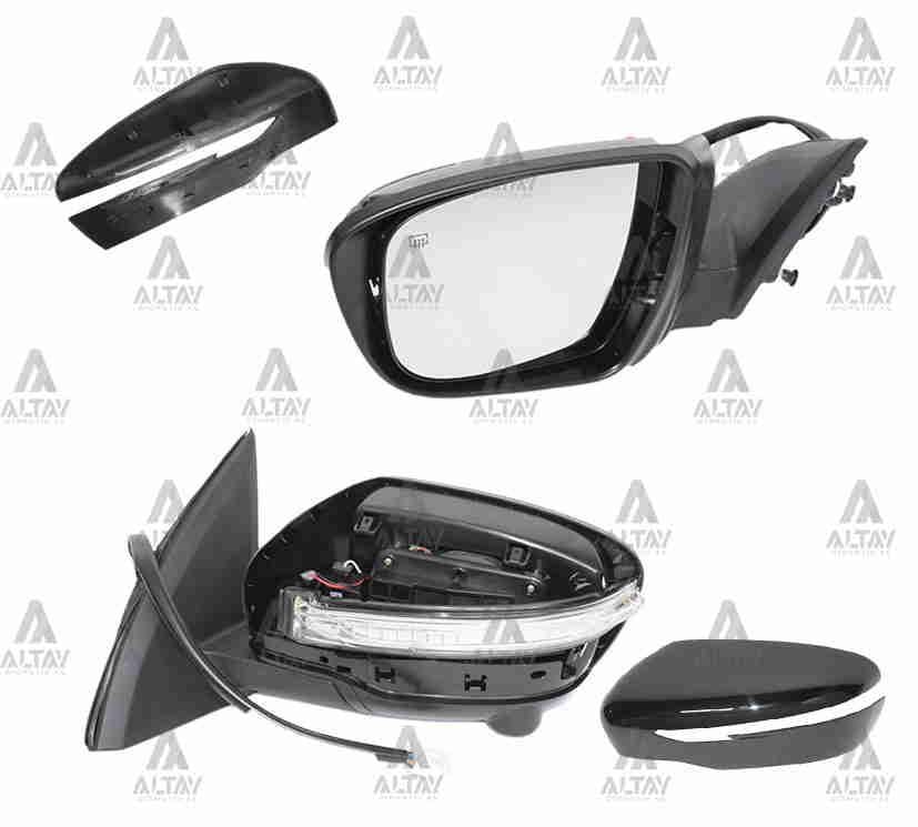 AYNA DIŞ DİKİZ QASHQAI 14= ELEKTRİKLİ SİNYALLİ ISITMALI OTOMATİK KATLANIR (KAMERALI) 13 PIN SOL