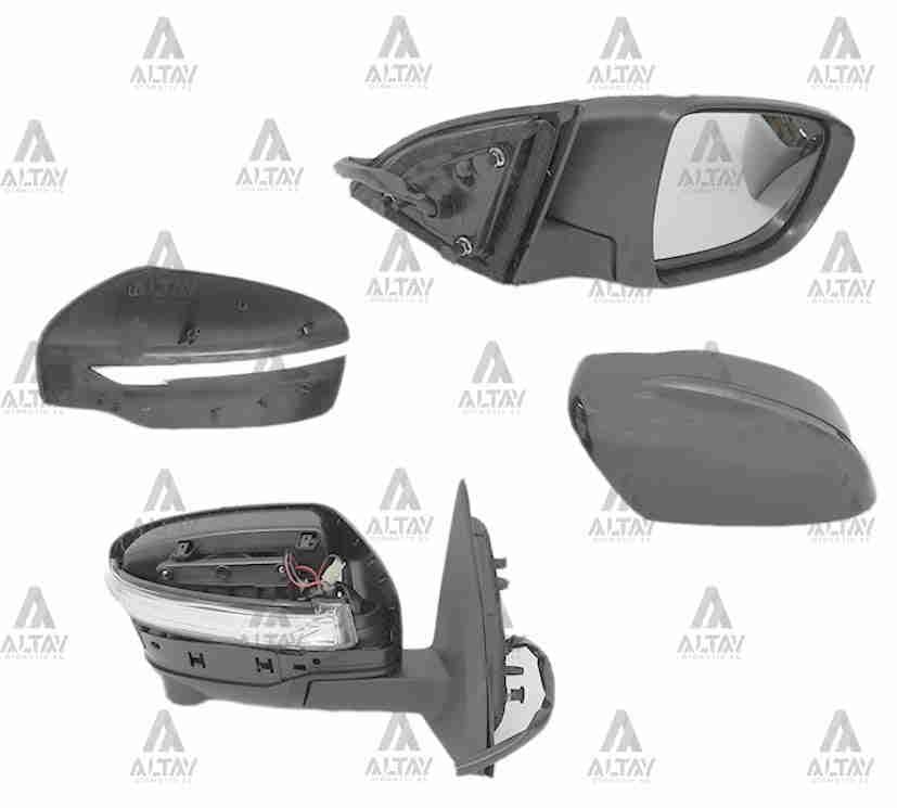 AYNA DIŞ DİKİZ QASHQAI 14= ELEKTRİKLİ SİNYALLİ ISITMALI OTOMATİK KATLANIR (KAMERALI) 13 PIN SAĞ