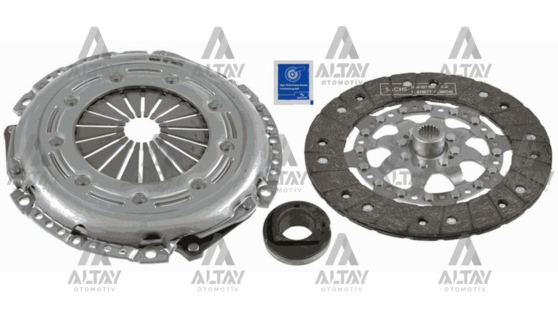 DEBRİYAJ SETİ  C4 / 307 / 308 / C5 X7 18= / CROSSLANDX   B12XHL 1.6 HDI OYNAR GÖBEK VOLAN  RULMANLI