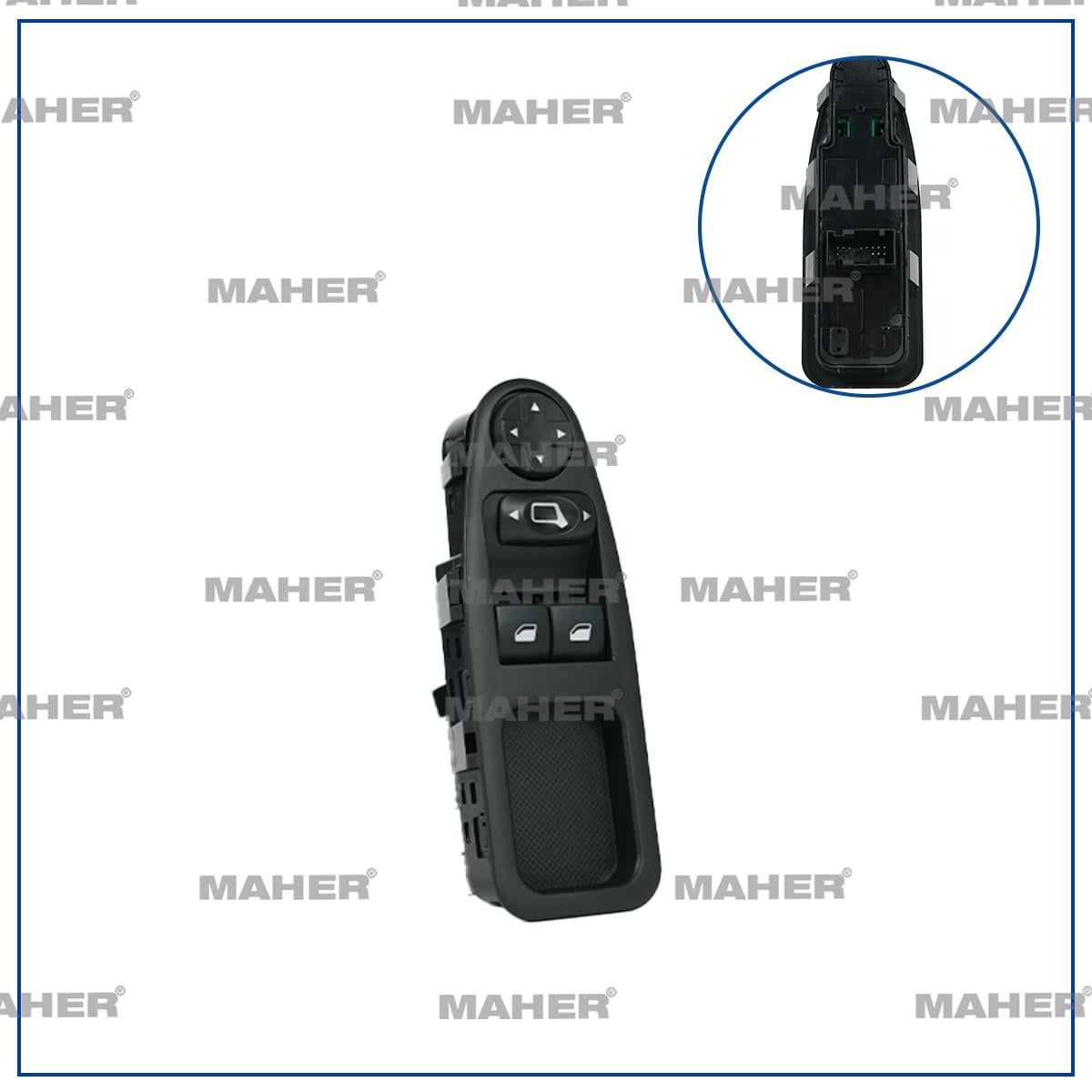 DÜGME CAM AÇMA EXPERT III / JUMPY III / SCUDO 07-14 07= (ÇIFTLI) AYNA AYAR DÜGMELI ÇERÇEVELI 12 PIN SOL