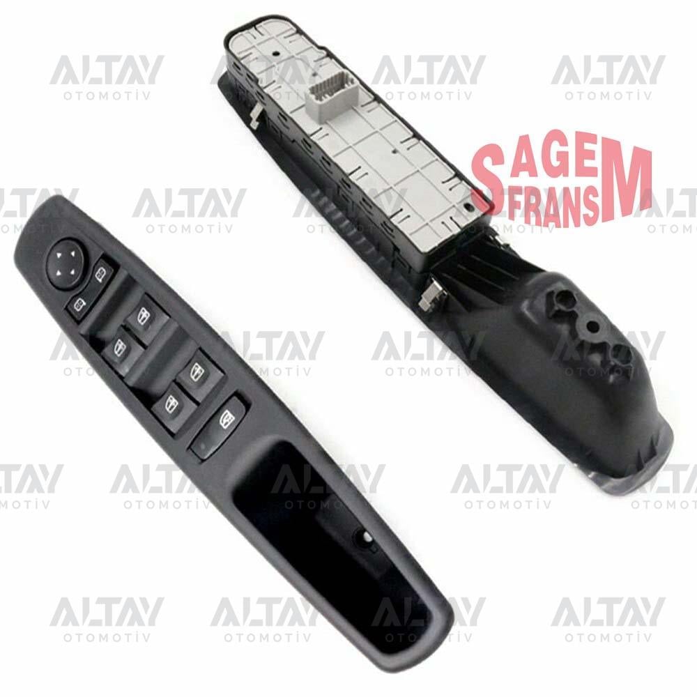 DÜĞME CAM AÇMA FLUENCE / LAGUNA III / SCENIC III (DÖRTLÜ) AYNA AYAR DÜĞMELİ ÇERÇEVELİ 13 PİN SOL