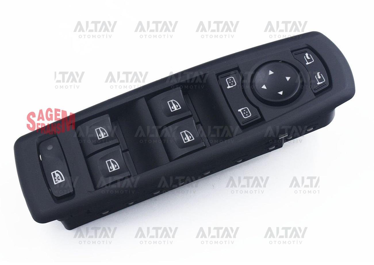 DÜĞME CAM AÇMA FLUENCE / MEGANE III / LAGUNA III (DÖRTLÜ) AYNA AYAR DÜĞMELİ ÇERÇEVELİ 19 PİN SOL