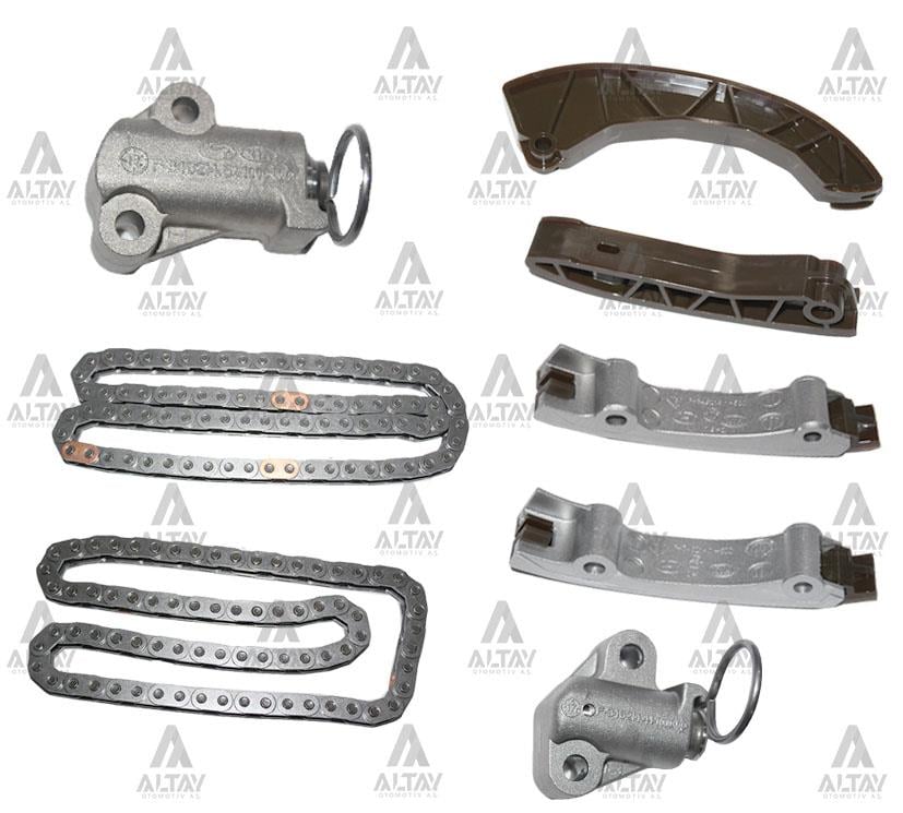 EKSANTRİK ZİNCİR SETİ ACCENT 06-11 ERA / BLUE 11-20 / GETZ 06-11 / CERATO 04-09 / RIO 06-11 / I-20 09-20 / I-30 07-11 / ELANTRA 16-18 / DİZEL (D4FA - D4FB - D4FC) / (8 PARÇA)