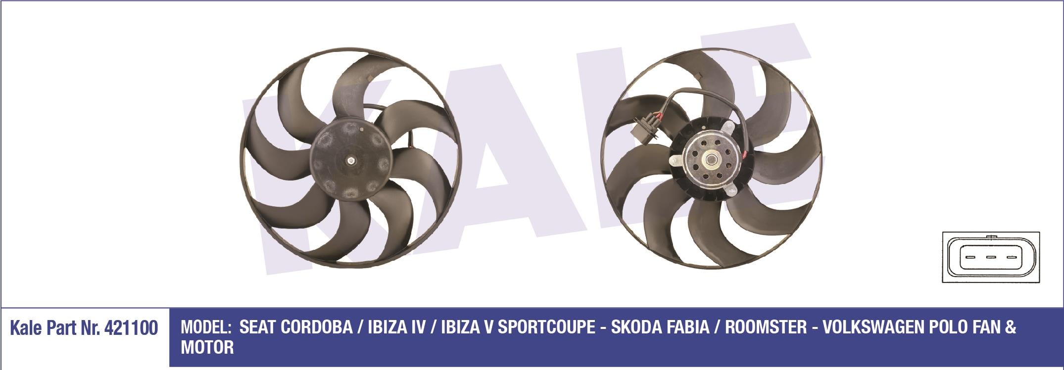 FAN RADYATÖR POLO / CORDOBA / FABIA 02-09 BBY-BKY-BBZ 1.4 16V 300W 390mm