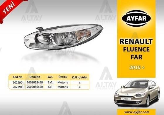 FAR FLUENCE 10-13 MOTORLU SOL