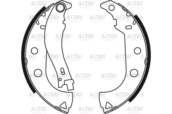 FREN BALATA ALBEA 03-09 LEVYELİ PABUÇ ARKA (BENDIX FREN SİSTEMİ İÇİN)