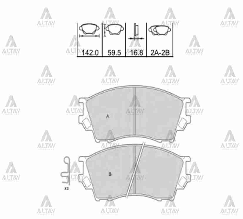 FREN BALATA B-2500  96-00 4X4 ÖN