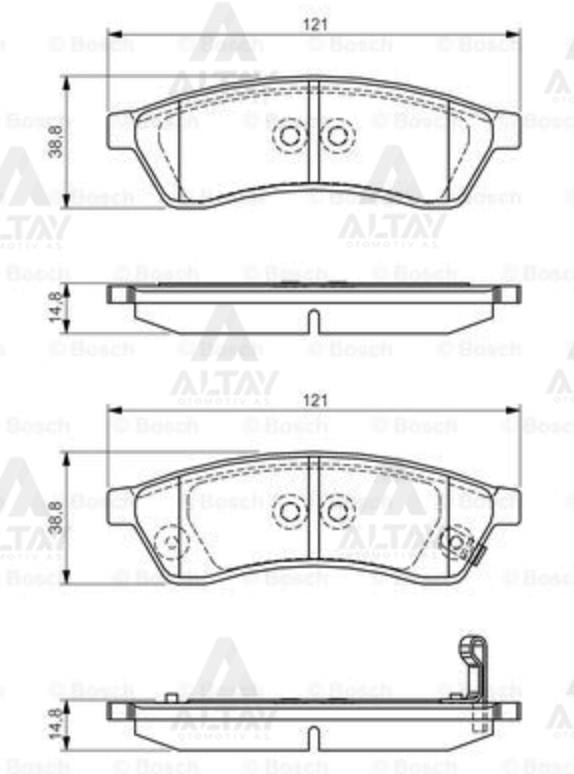 FREN BALATA CHEVROLET EPICA 06= 2.0-2.5-2.0D ARKA