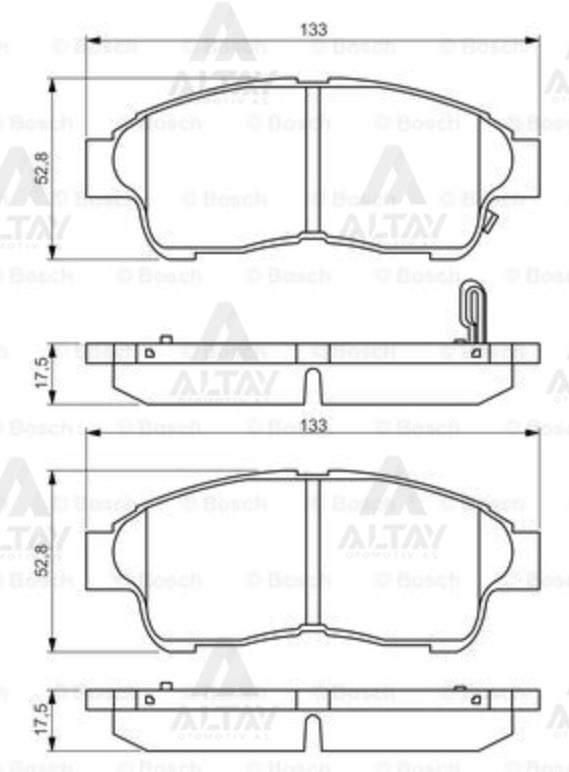 FREN BALATA COROLLA  95-02 ENJEKSİYONLU AE101-AE111 / CORONA 9297 / RAV4 9600 ÖN