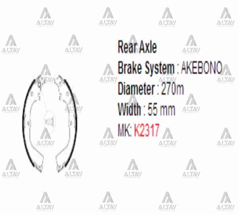 FREN BALATA HIACE  90-04 / HILUX IV 89-04 PABUÇ ARKA