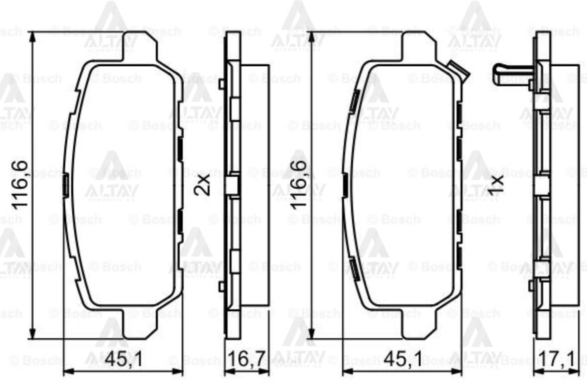 FREN BALATA HRV 15= 1.5 / 1.6 ARKA