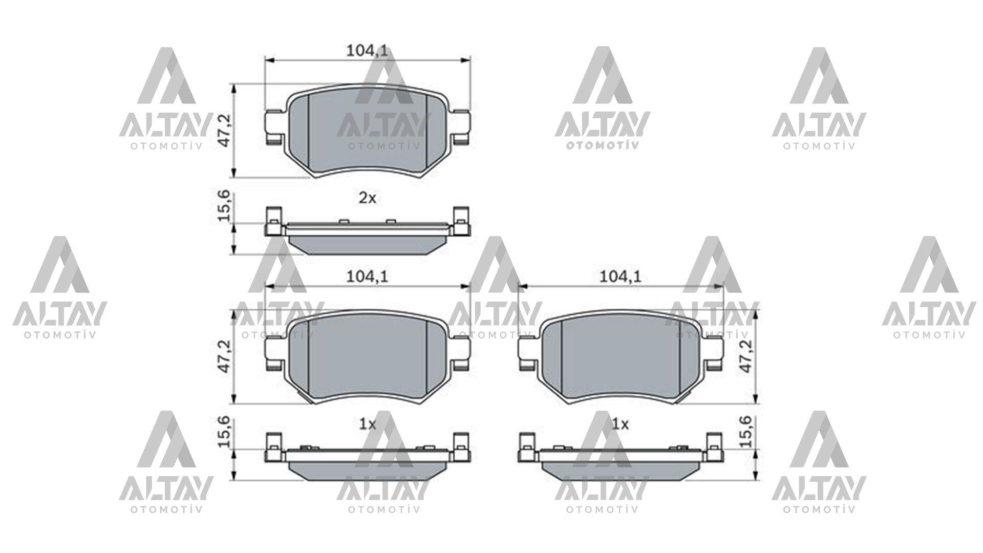 FREN BALATA MAZDA 6 13= ARKA