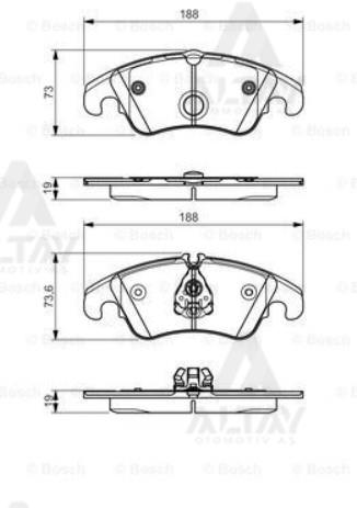 FREN BALATA Q5 08= / A5 07-17 / A4 08-15 / A6 10-18 / A7 10-15 ÖN FİŞLİ