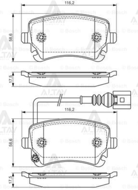 FREN BALATA TRANSPORTER T5 03= 16-17 ARKA FİŞLİ