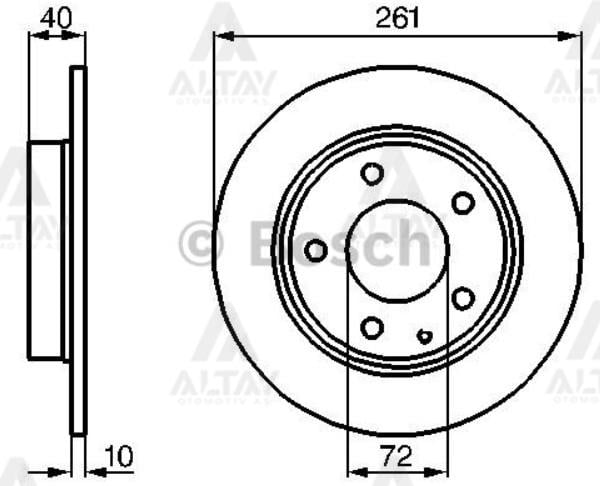 FREN DİSKİ 626  92-02 FS / ARKA DÜZ 261-5