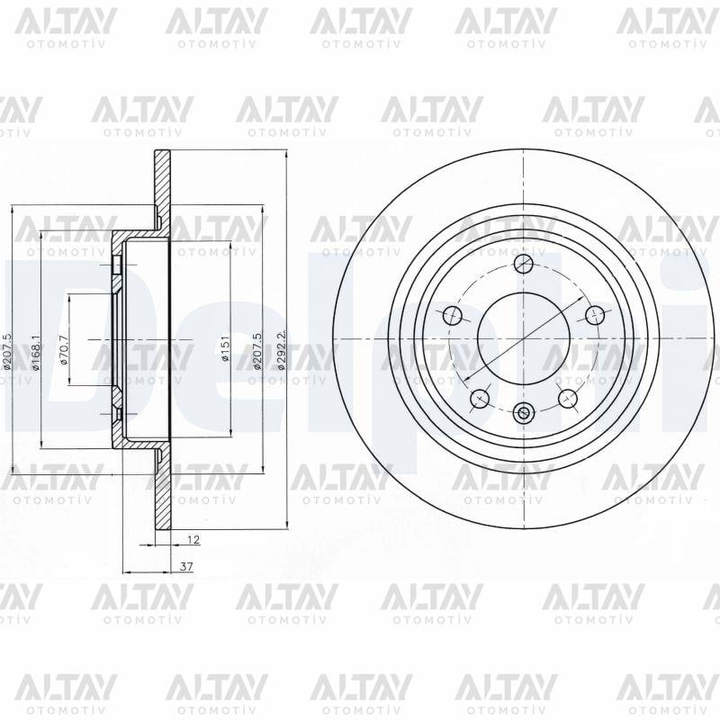 FREN DİSKİ ASTRA J / CRUZE / ZAFIRA C / CASCADA / ARKA DÜZ 292-5 (SET)
