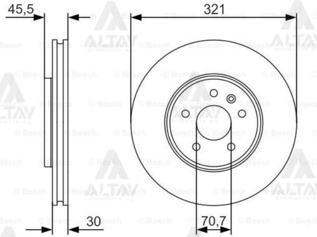 FREN DİSKİ ASTRA J 09= 1.3-1.7CDTI-1.4-1.6-2.0CDTI / ASTRA K 13= 1.3-1.7CDTI / ÖN HAVALI 321-5