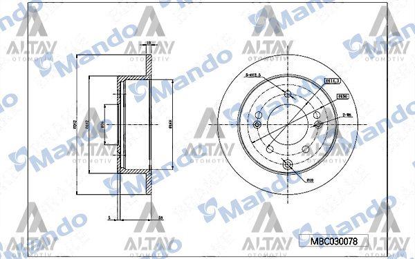 FREN DİSKİ CERATO / SOUL 11= / ARKA DÜZ 262-5