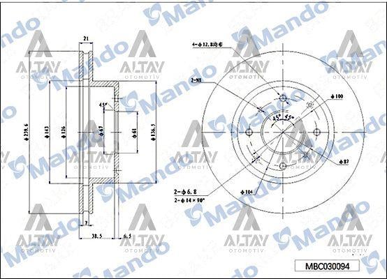 FREN DİSKİ CIVIC 92-95 / CIVIC 96-00 1.4 / ÖN HAVALI 1.4-1.5 240-4