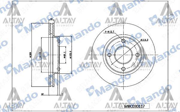 FREN DİSKİ CLIO III 05-12 / LOGAN I 04= / MEGANE II 03-08 / MICRA III 03-10 / ÖN HAVALI 260-4
