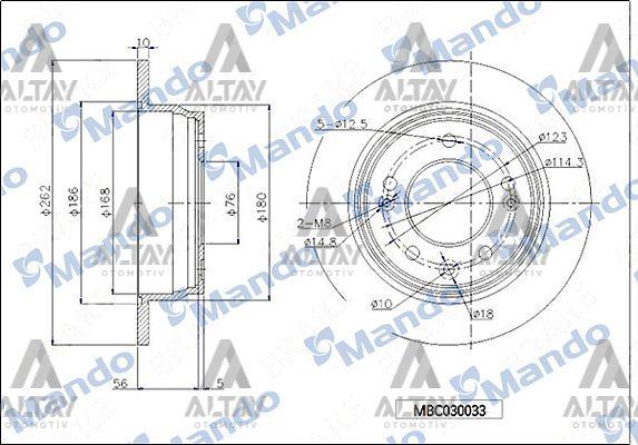 FREN DİSKİ I-30 07-11 / CEED 08-12 / IX-35 11-15 / SPORTAGE 11-15 / ARKA DÜZ 262-5