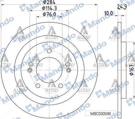FREN DİSKİ I-30 12-15 / CEED 13-15 / ELEKTRONIK EL FRENİ ARKA 284-5