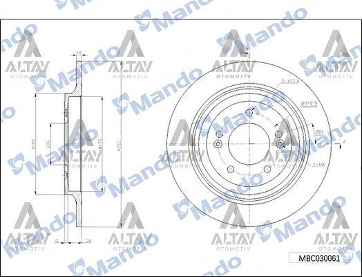 FREN DİSKİ TUCSON 15-18 4x4 / SPORTAGE 16-18 / ARKA DÜZ 302-5