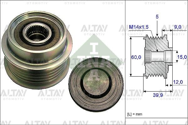 GERGİ RULMANI (ALTERNATÖR)  YARIS 06-12 1.4 D4D