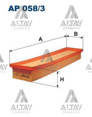 HAVA FİLTRESİ 206 04= 1.6 16V / 307 05= 1.6 16V