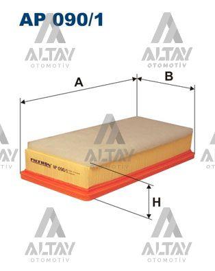 HAVA FİLTRESİ 407 / C5 II / C5 X7 04= DW10BTED4  2.0HDI 16V