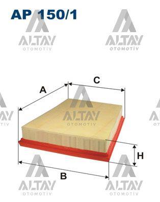 HAVA FİLTRESİ FİESTA 02= 1.6 TDCI ÜÇGEN