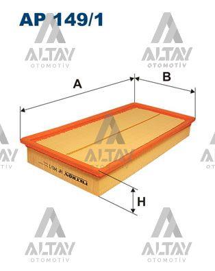 HAVA FİLTRESİ GOLF4 / BORA / A3 / TOLEDO 99-03 1.6-1.8-1.9 TDI AKL-AEH-BFQ-AGR-AHF-AGN