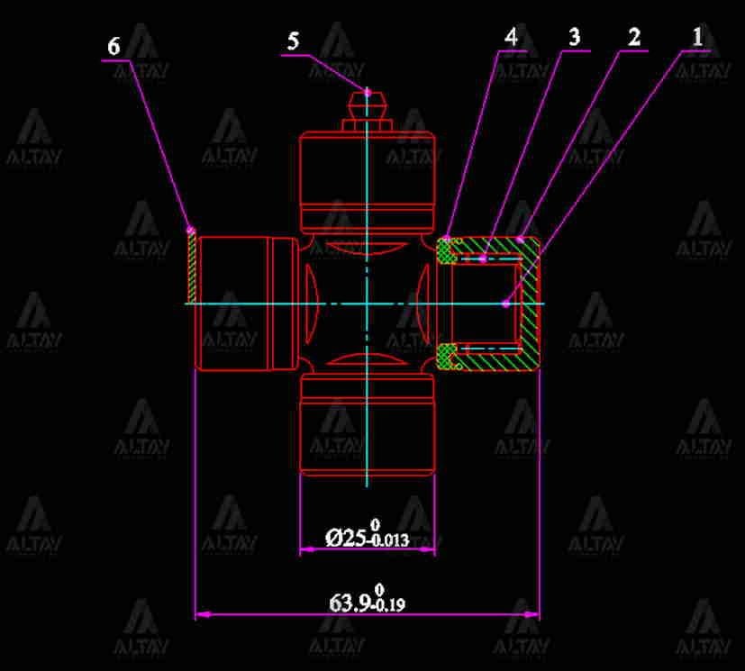 İSTAVROZ MAFSAL (ŞAFT) CARRY  98-01 / VITARA / JIMNY / PAJERO (64mm X 25mm DIŞTAN SEGMAN)