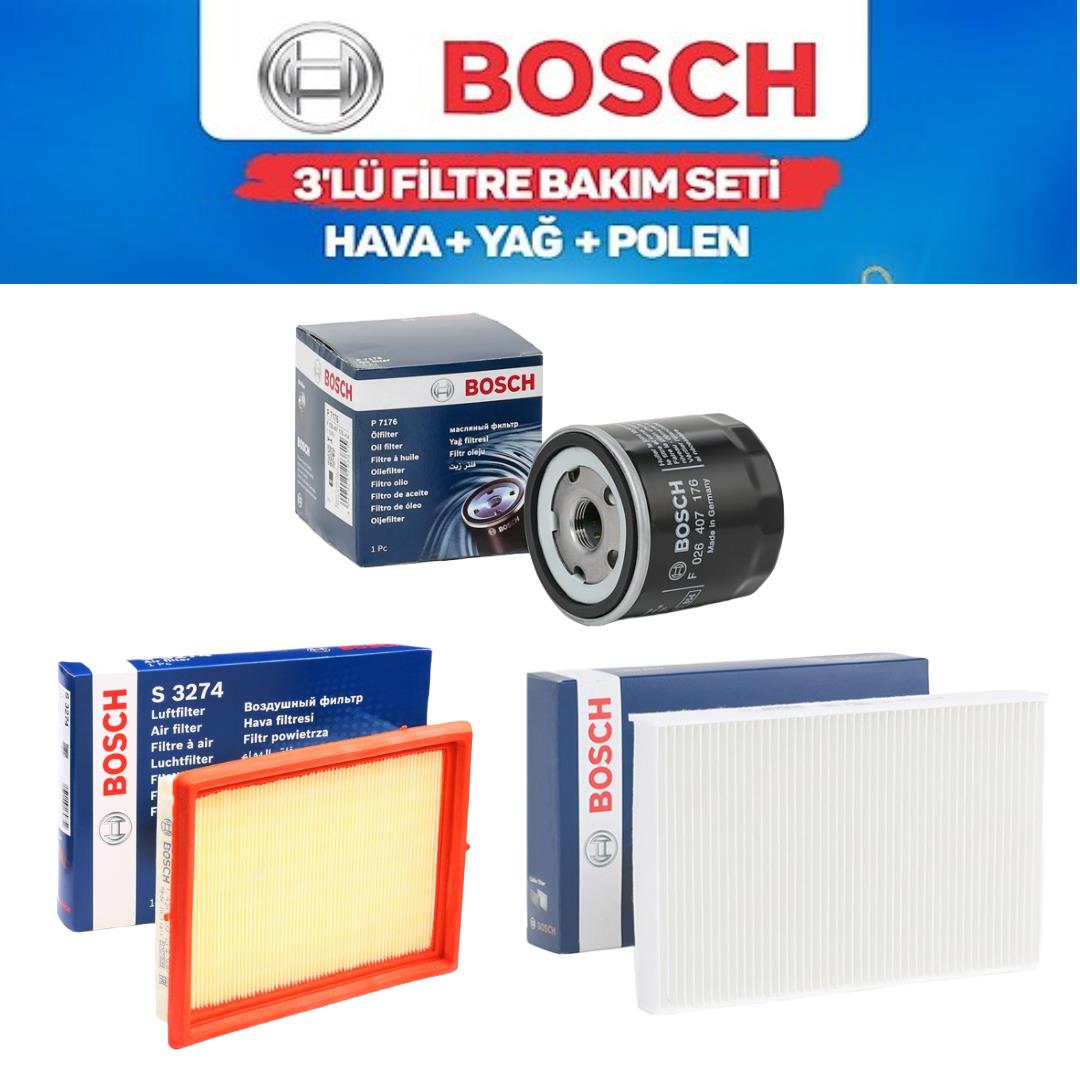 Juke F15 2010-2018 1,5 Dizel K9K - Bosch 3'lü Bakım Seti Yağ-Hava-Polen Filtresi