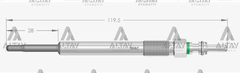 KIZDIRMA BUJİSİ (ISITMA) DOBLO 1.3 JTD / FIORINO 1.3 JTD / LINEA 1.3 JTD / 500 L 1.3 JTD / EGEA 1.3 JTD / COMBO 1.3 JTD / CORSA 1.3 JTD 5V EURO 6