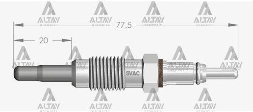 KIZDIRMA BUJİSİ (ISITMA) DOBLO 1.9D 11V.