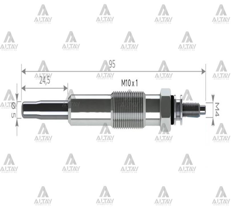 KIZDIRMA BUJİSİ (ISITMA) KANGOO / CLIO / MEGANE 1.9 D F8Q 98= 11V