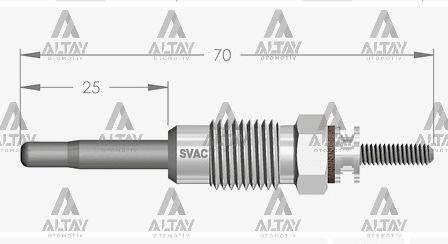 KIZDIRMA BUJİSİ (ISITMA) MEGANE I 1.9 D / EXPRESS 1.9 D / CLIO I 1.9 D 11V