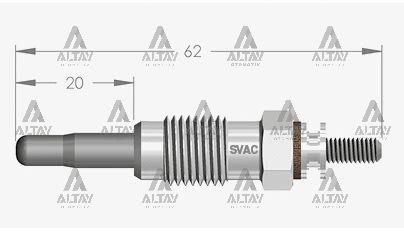 KIZDIRMA BUJİSİ (ISITMA) MEGANE I 1.9 TDI / R19 1.9 TD / CARISMA 1.9 TD / S40 1.9 TD / V40 1.9 TD / 440 1.9 TD / 460 1.9 TD 11V