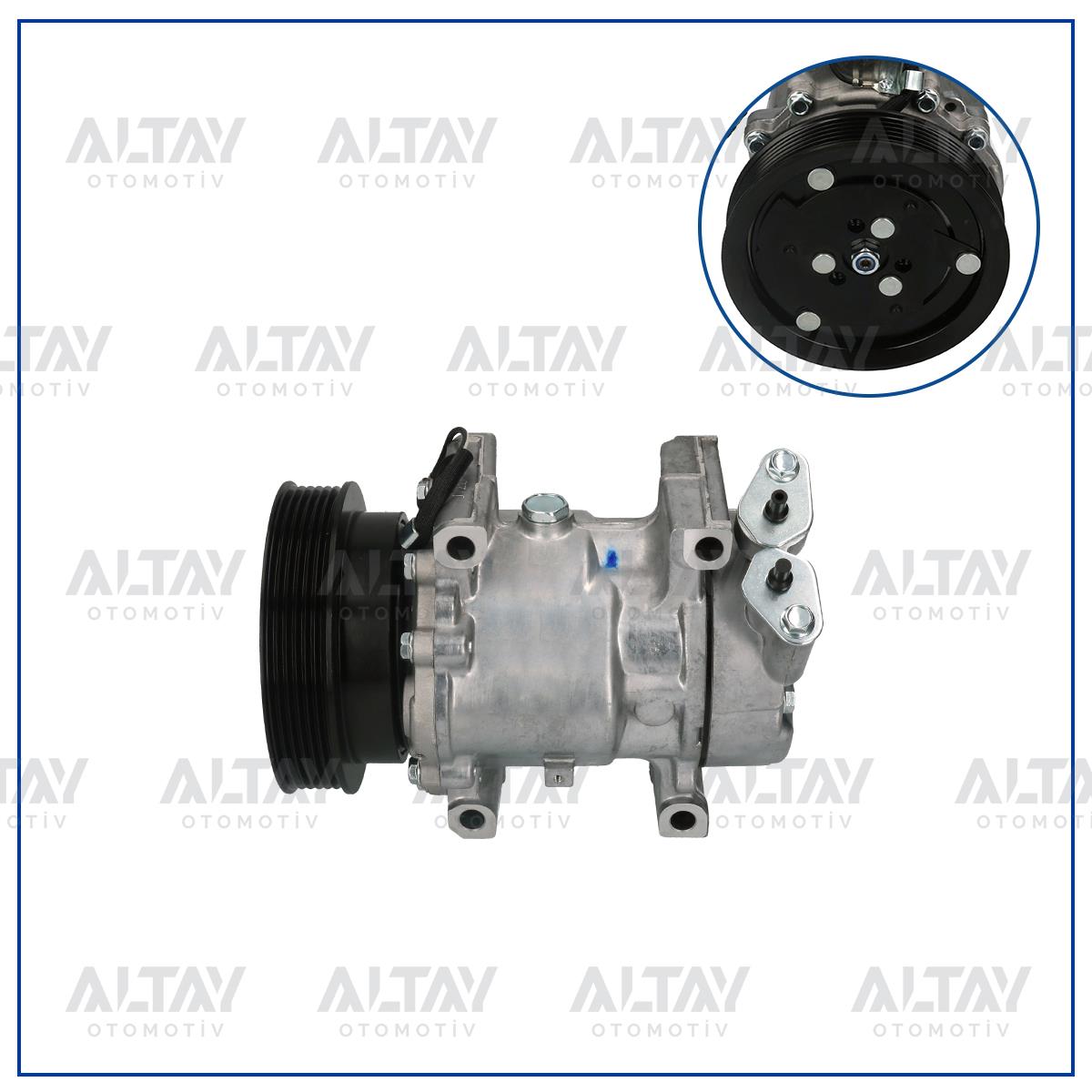 KLIMA KOMPRESORU CLIO I II  / SYMBOL 1.4-1.6 16V-1.5 DCI 01= KANGO 1.4-1.6 16V-1.5 DCI 97=125mm 6 KANAL