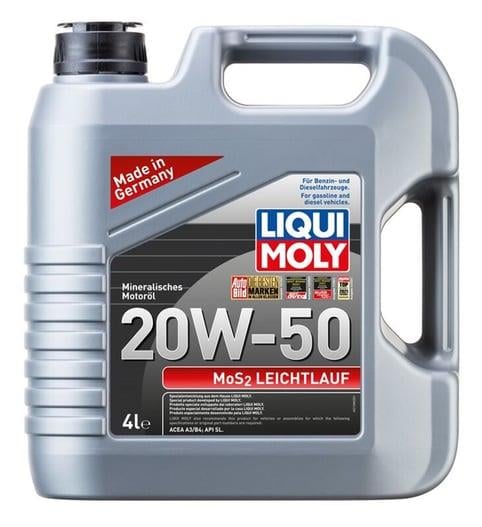 LIQUI MOLY 20W50 Mineral Motor Yağı MoS2'li LEICHTLAUF 4 Litre