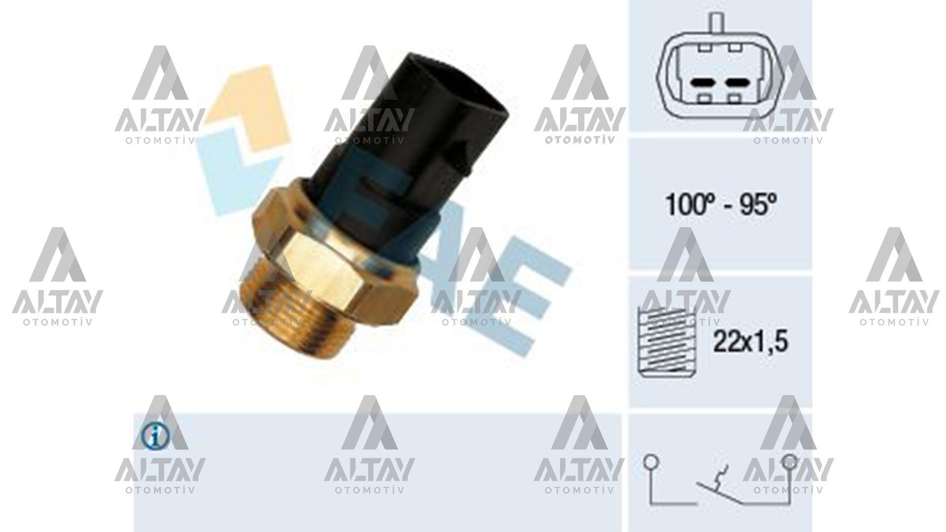 MÜŞÜR FAN ASTRA F / VECTRA A-B / CORSA B / OMEGA B 94-02 95-100 °C 2 OVAL 2 FISLI