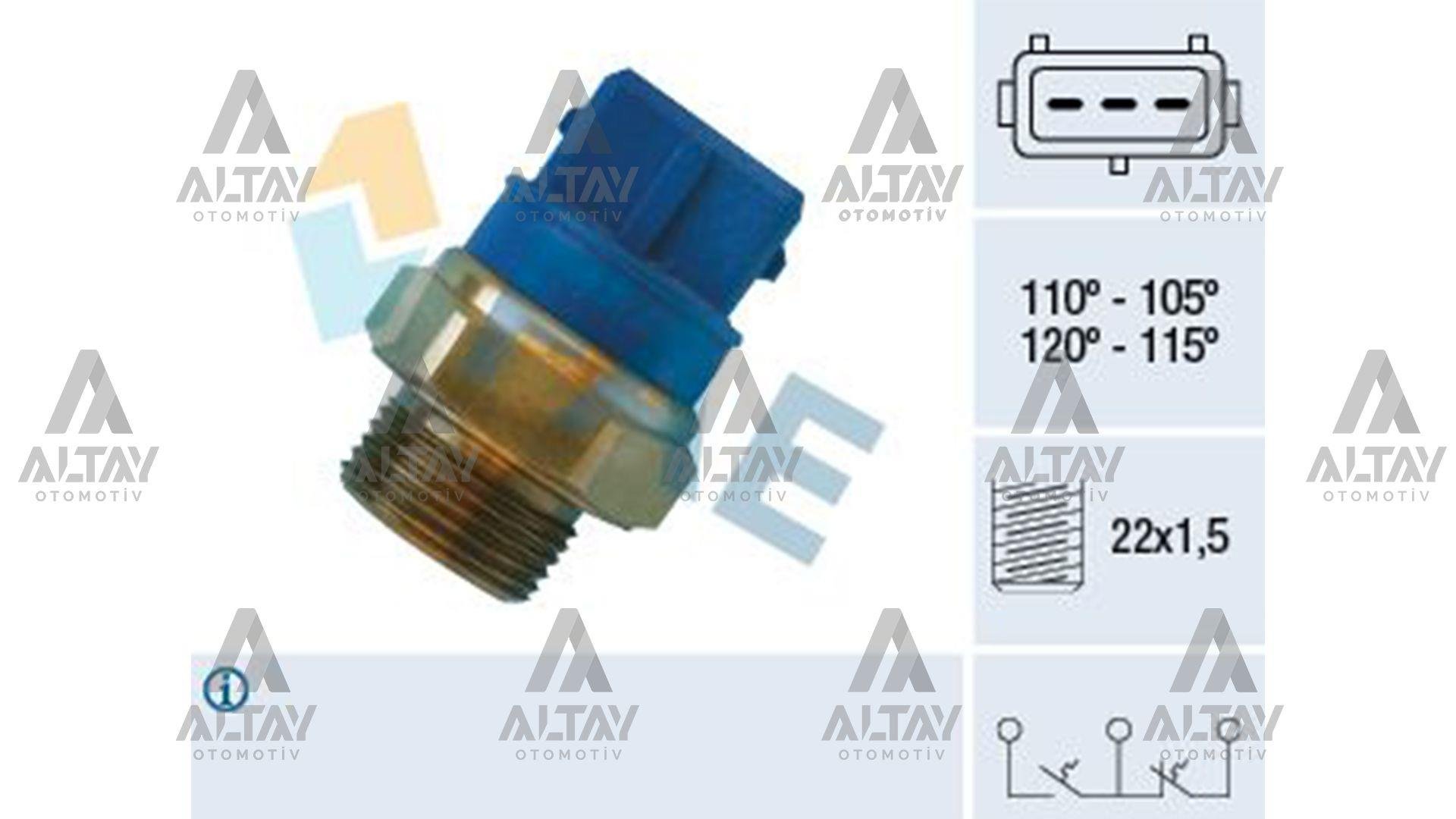 MÜŞÜR FAN VECTRA B / VECTRA C / ZAFIRA A 01 X16XEL-Z16XE-X18XE-Z18XE-X20XEV-X25XE  MAVI 3 FISLI