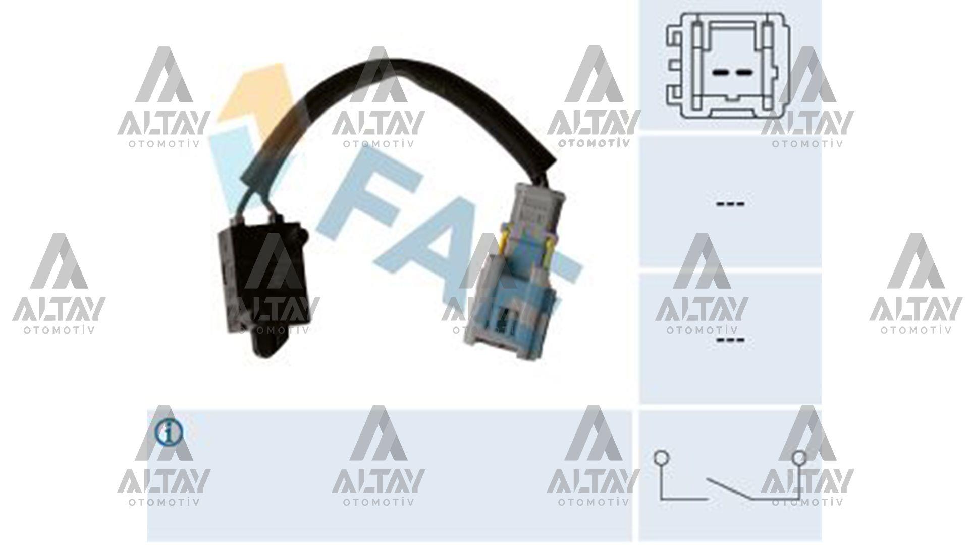 MÜŞÜR FREN PEDAL C2 / C3 / C4 / C5 / BERLINGO / 307 / 308 / 407 / 508 05= (GRİ) 2 KUTUPLU