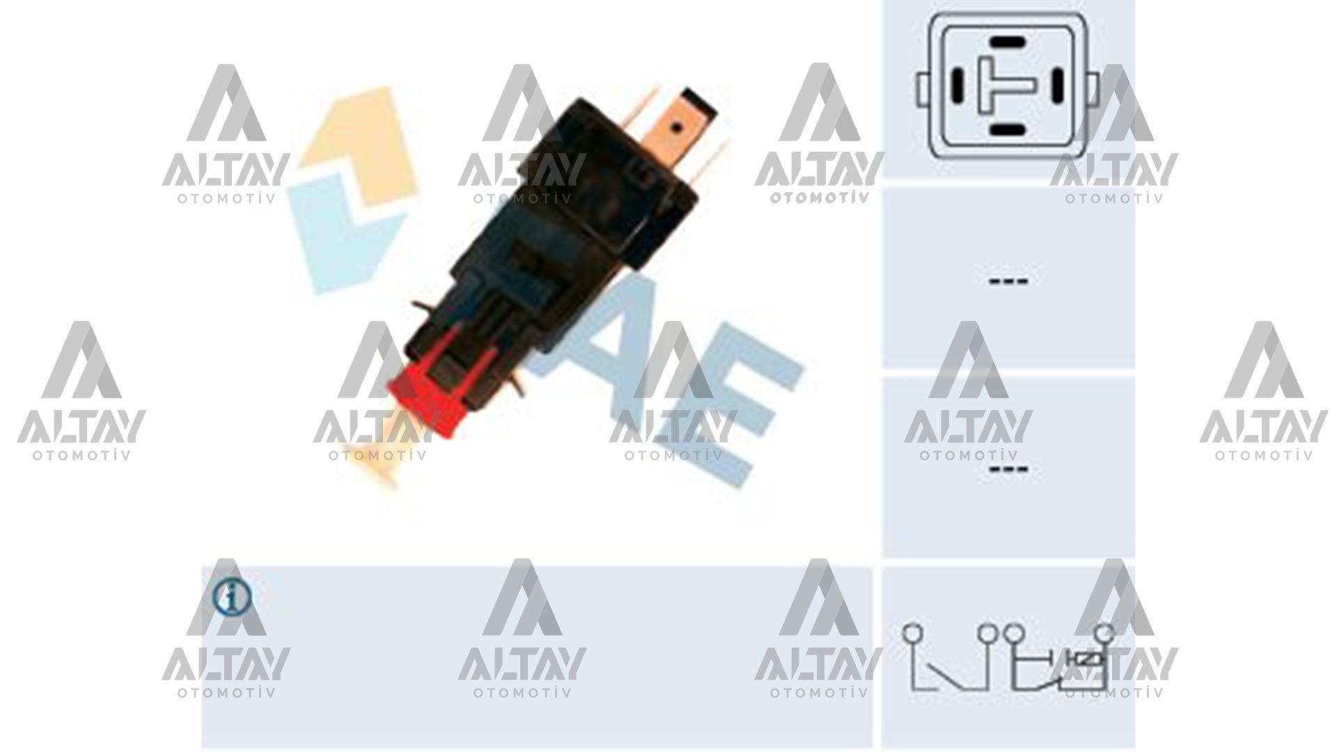MÜŞÜR FREN PEDAL CORSA C / COMBO C / CORSA D / MERIVA A / MERIVA B / TIGRA B 4 FİŞLİ
