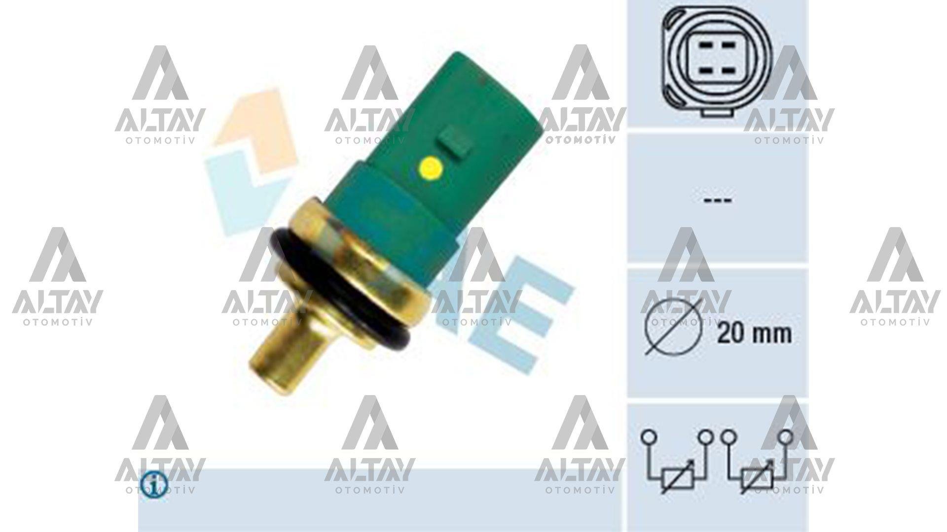 MÜŞÜR HARARET GOLF4 / BORA / PASSAT / A3 / TOLEDO / LEON 97= YEŞİL (OVAL SOKET)