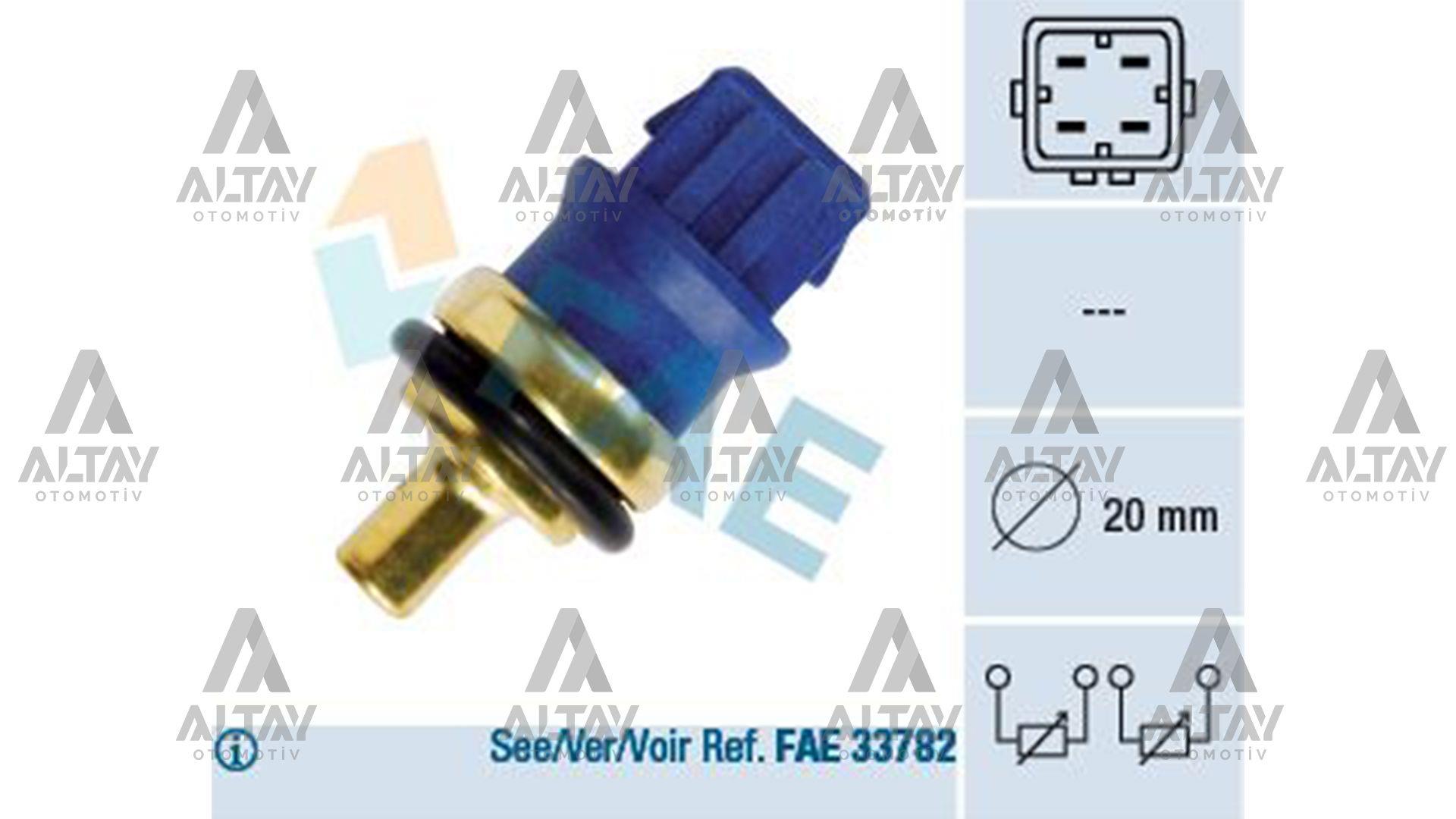 MÜŞÜR HARARET GOLF4 / BORA / PASSAT / A3 / TOLEDO 97= MAVİ (KARE SOKET)