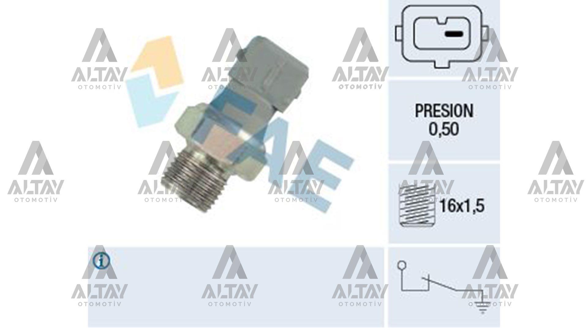 MÜŞÜR YAĞ 106 / 206 / 306 / JUMPER / BOXER 93= 1.4-1.6 0,50 BAR