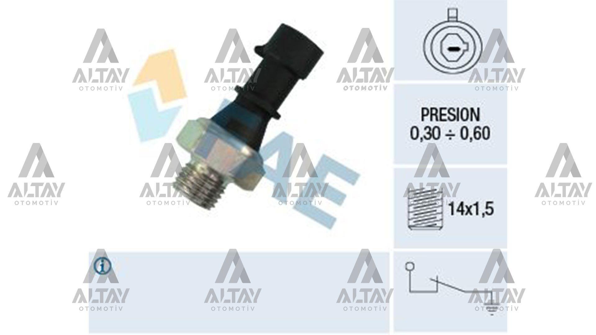 MÜŞÜR YAĞ ASTRA F / G / H CORSA B / C VECTRA A / B / C KALOS / AVEO / LACETTİ / CAPTİVA 91= 1.2-1.4-1.6-1.8-2.0 KALIN DİŞ 0,30 BAR